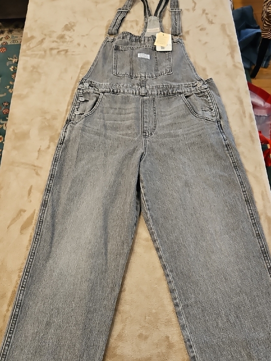 Levi's Denim - Levi's Gray Washed Denim Overalls